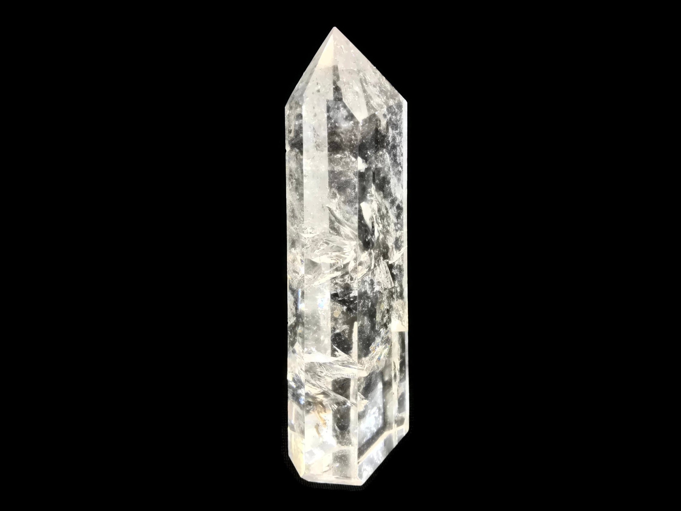 Tower of Clear Quartz Crystal with Inclusions