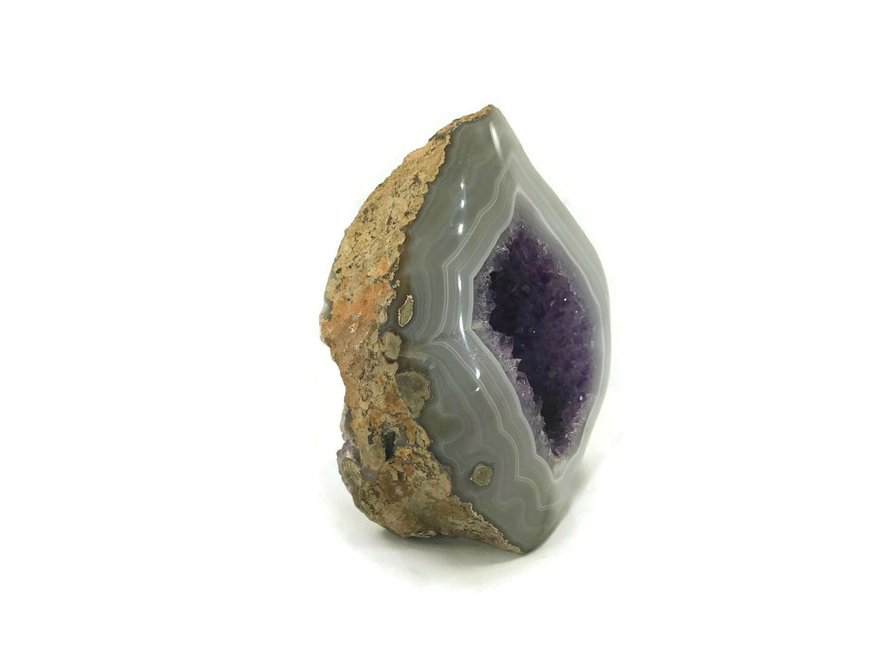 Perfect Blue Banded Amethyst Geode