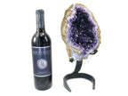 Unusual Blond Skinned Amethyst Geode with Custom Stand