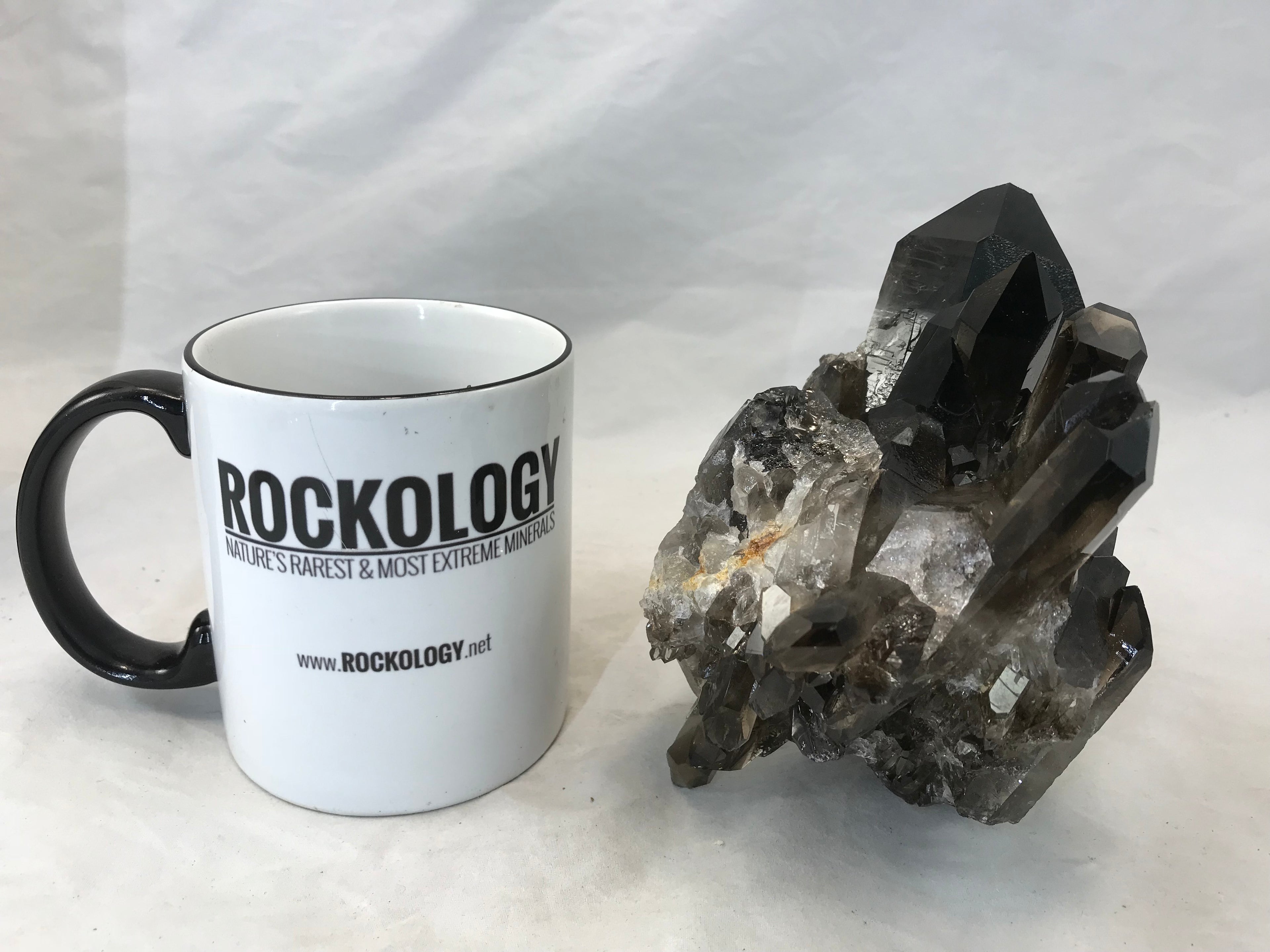 Double Terminated Black Crystal Cluster