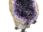 Unusual Blond Skinned Amethyst Geode with Custom Stand