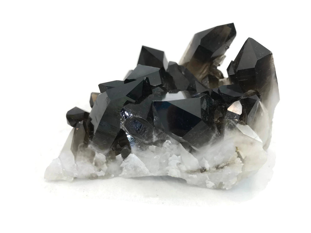 Black Quartz Crystal Cluster